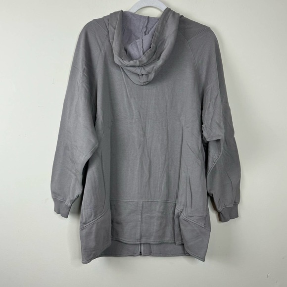 Bobi Gray Lead Rib Mix Zip Jacket NWT Size Small - Picture 6 of 9